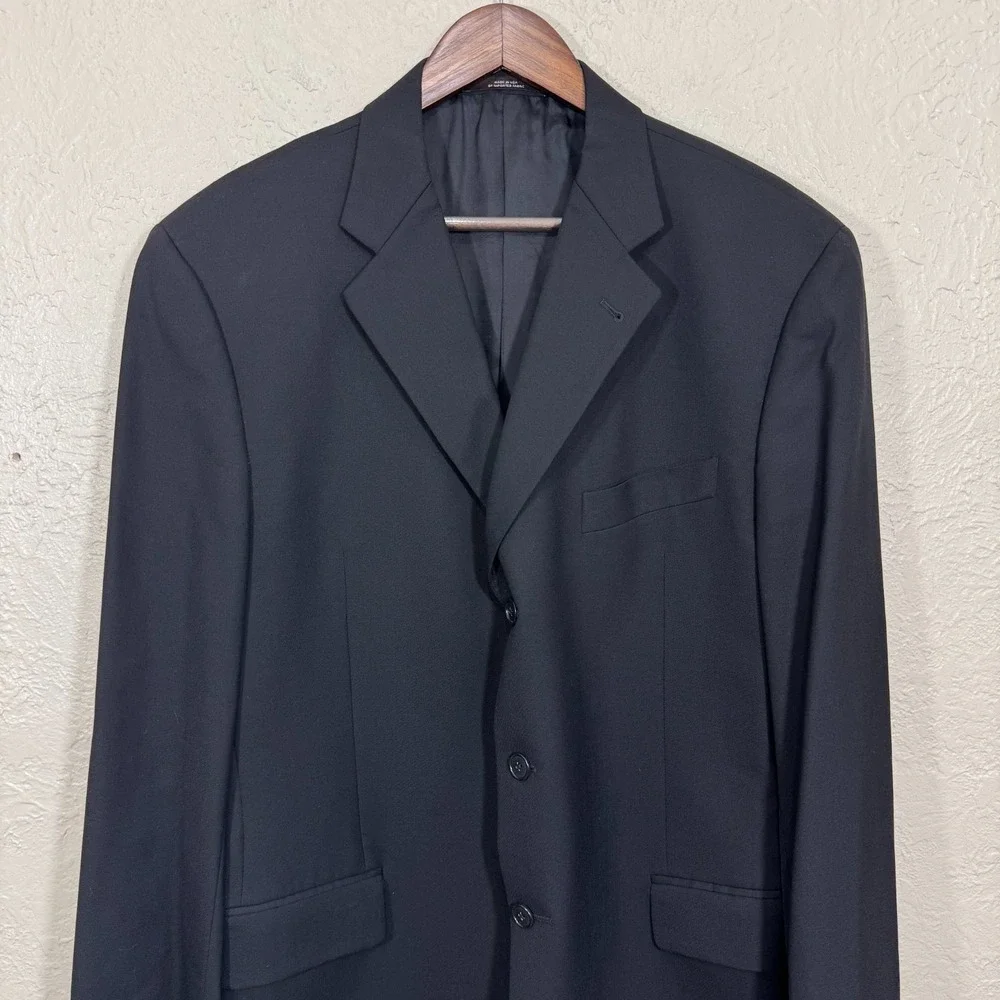 Vtg Joseph Abboud‎ Blazer Sport Coat 44R Wool USA Made Classic Ivy Prep School